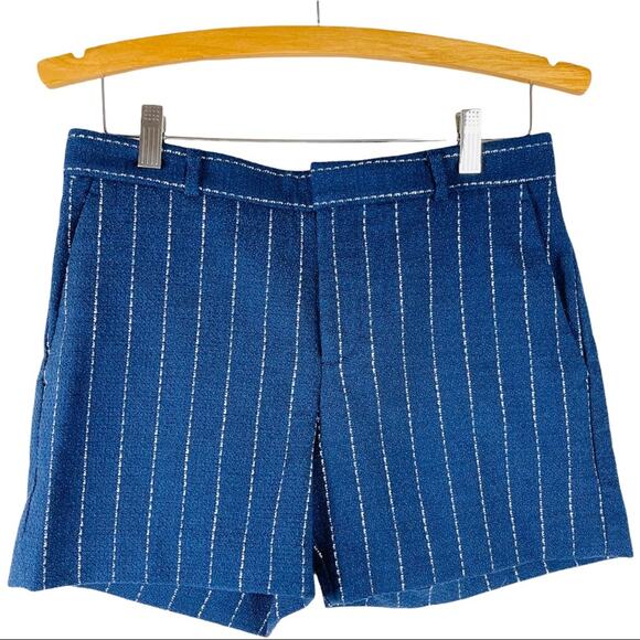 Banana Republic Pants - Banana Republic navy blue white preppy textured striped nautical shorts 2